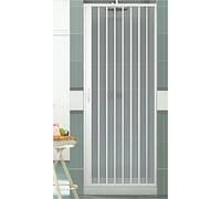 Box doccia in PVC Nicchia Larghezza 70-150 cm, H 185 cm mod. VERA, Bianco, Porta doccia apertura laterale una anta a soffietto, riducibile (Larghezza 110 cm, H 185 cm)