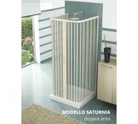 Box doccia in PVC Saturnia 3 Lati Apertura Centrale Varie Misure e Colori