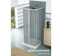 Box doccia in PVC Saturnia 3 Lati Apertura Centrale Varie Misure e Colori