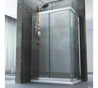 Box doccia in vetro con 2 ante scorrevoli modello GIRASOLE 68x88xH190 cm