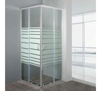 Box doccia in vetro con 2 ante scorrevoli modello ORCHIDEA 80x80xH190 cm