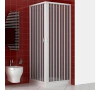 Rollplast BLUN2CONCC28080100 Box doccia a soffietto, dim. 80 x 100 x H 185 cm, in PVC, a due lati, due ante, con apertura angolare., Bianco
