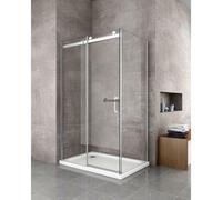Box Doccia Angolare Reversibile Lusso Parete Fissa e Porta Scorrevole Vetro 8 mm H.190 (80 (77-79,5) x 170 (167,5-169))
