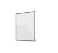Box Doccia Nicchia 110 cm Mod. Sicily 2 Ante Apertura Scorrevole Vetro Temperato 6mm Opaco Profili in Alluminio Cromato Flat Design Maniglia in Abs Cromato
