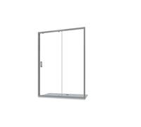 Box Doccia Nicchia 110 cm Mod. Sicily 2 Ante Apertura Scorrevole Vetro Temperato 6mm Trasparente Profili in Alluminio Cromato Flat Design Maniglia in Abs Cromato