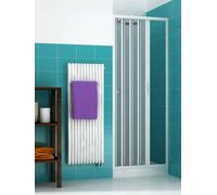 Box doccia nicchia Libertè 140x H185 cm in pvc a soffietto
