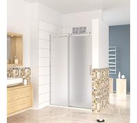 Box Doccia Per Nicchia Porta Scorrevole Ingresso Destro Vetro 8 mm Temperato Satinato Opaco Anticalcare 120x195 cm