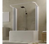 Box Doccia per Vasca Venusia in PVC 3 Lati Apertura Scorrevole Centrale a Soffie