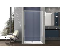 Box Doccia Porta scorrevole apertura laterale nicchia 160 cm - cristallo temperato 6mm altezza 195