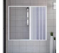 BOX DOCCIA 160 CM PORTA SOPRA VASCA NICCHIA A SOFFIETTO PVC COLORI SU MISURA
