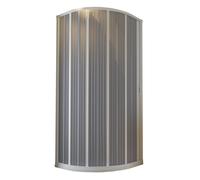 BOX DOCCIA PVC SOFFIETTO CABINA SEMICIRCOLARE APERTURA ANTA LATERALE BIANCO H185
