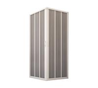 BOX DOCCIA PVC SOFFIETTO CABINA APERTURA CENTRALE SCORREVOLE BIANCO H185 CM