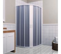 BOX DOCCIA PVC SOFFIETTO CABINA CIRCOLARE APERTURA 2 ANTE CENTRALE BIANCO H185