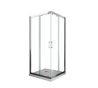BOX DOCCIA 2 LATI SCORREVOLI QUADRATO, VETRO TEMPERATO 6 MM, 70X70 CM