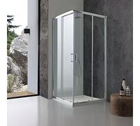 Box doccia quadrato con cristallo trasparente 90x90 cm | Giada