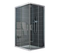 BOX CABINA DOCCIA BAGNO 70x100 VETRO RETTANGOLARE ANGOLARE CRISTALLO SCORREVOLE