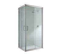 Box Doccia Rettangolare 80x120 H198 Trasparente 6mm mod. Alabama