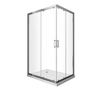 Box Doccia Rettangolare Angolare Scorrevole Vetro 6 mm Easy-Clean H.190 (75x110)