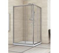 BOX DOCCIA RETTANGOLARE NOLAN 75X120 CROMO CRISTALLO SP 6MM