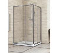 BOX DOCCIA RETTANGOLARE NOLAN 80X120 CROMO CRISTALLO SP 6MM