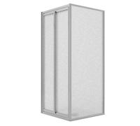 BOX DOCCIA SALOON ANGOLARE DOPPIA ANTA BATTENTE VETRO CRISTALLO H198 CABINA