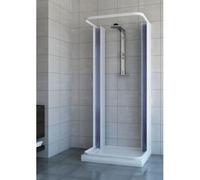 Box Doccia Saturnia in PVC 3 Lati Apertura Scorrevole Centrale Doppia Anta a Sof