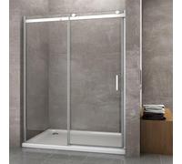 BOX DOCCIA SCORREVOLE 8 MM LUSSO PER NICCHIA, H 190 CM, 118-120.5 CM
