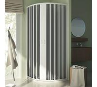 BOX DOCCIA SEMICIRCOLARE IN PVC ANGOLARE 70X90 CM R55 CENTRALE CABINA H185