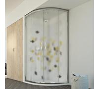BOX CABINA DOCCIA TONDO 70x90 SEMICIRCOLARE VETRO STAMPATO SCORREVOLE ANGOLARE