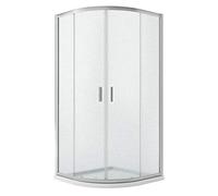 BOX DOCCIA ANGOLARE CABINA CRISTALLO VETRO SCORREVOLE 6MM CURVO SEMICIRCOLARE