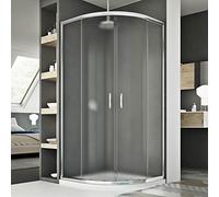 BOX DOCCIA SEMICIRCOLARE APERTURA SCORREVOLE VETRO CRISTALLO 6MM CABINA JUNIOR