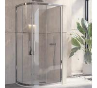 Box Doccia Semicircolare Acciaio Inox Trasparente 8mm H190