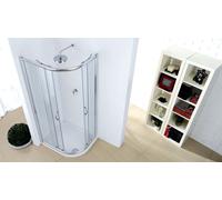 Box Doccia Semicircolare FS40 vetro temp. 6mm 3 finiture profili cromo R=38cm