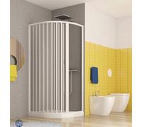 Box doccia semicircolare,misura cm70x100,cabina a soffietto con apertura laterale