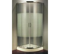 BOX DOCCIA SEMICIRCOLARE NOLAN 80X80 CROMO CRISTALLO SERIGRAFATO SP 6MM