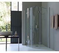 Box Doccia Semicircolare R=55cm TB61 vetro temp. 6mm trasparente profili cromo