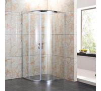 Box Doccia Semicircolare Trasparente 4mm Doppia Scorrevole H185