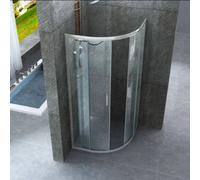 Box Doccia Semicircolare Trasparente 6mm Doppia Scorrevole H190cm