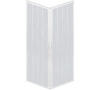 Box doccia soffietto 70x70 cm angolare riducibile colore bianco pastello