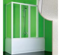BOX DOCCIA SOPRA VASCA 70x150 CM IN PVC CRILEX ACRILICO 2 ANTE SCORREVOLI BIANCO