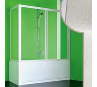 BOX DOCCIA SOPRA VASCA IN PVC CRILEX ACRILICO ANTA SCORREVOLE BIANCO LATERALE