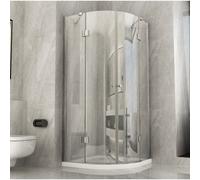 Box Doccia Tondo 80x80 90x90 8 mm 2 ante Battente Semi Circolare Vetro Cristallo