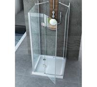 Box Doccia tre 3 Lati 1 Anta Battente 80 90 100 120 140 2 Parete Fissa Cristallo