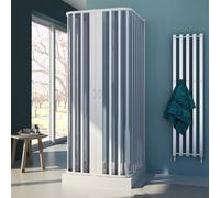 BOX CABINA DOCCIA 3 TRE LATI IN PVC 70X70X70 CM SCORREVOLE H185 CENTRALE