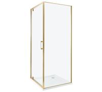 Box Doccia Vetro Temperato Cornice dorata Porta Singola 70 x 70 x 185 cm Darli