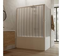 BOX DOCCIA x CM SOPRA VASCA PVC A SOFFIETTO APERTURA CENTRALE H 150