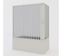 Box doccia sopravasca 70x170 in PVC h 150 a soffietto mod. Ortensia con apertura centrale