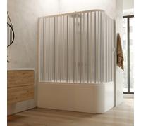 BOX DOCCIA x CM SOPRA VASCA PVC A SOFFIETTO APERTURA LATERALE H 150