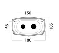 Box e coperchio New Edge XL foro posteriore - 1 PZ Osculati - 15.900.05