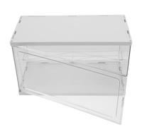 Box Espositiva Trasparente per Mini Figure, Mensola Bianca in Plastica | Collezionisti, per Piccoli Spazi e Scrivania, Design Salvaspazio, Protezione e Valore Estetico